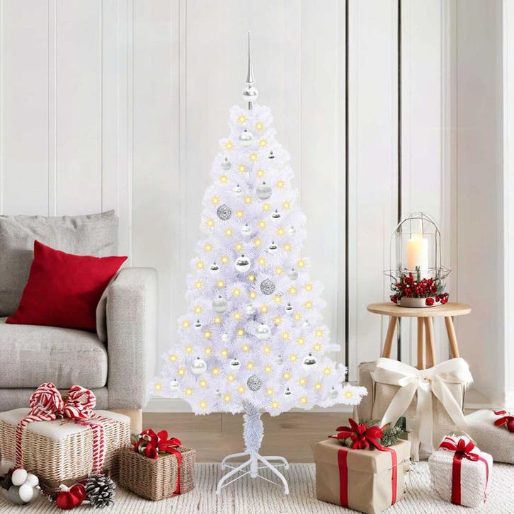 vidaXL Kunstkerstboom met 150 LED Wit 150 cm PVC en Staal, Divers, Noël, Envoi