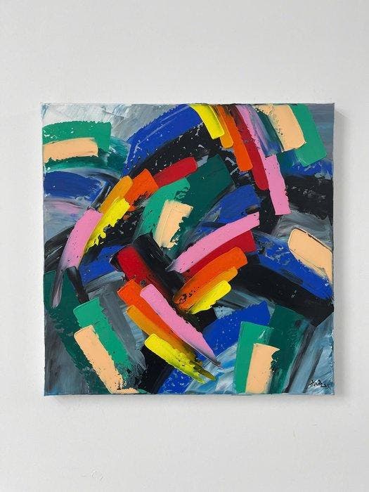 Tran th huyn trân - Paradis 50 40 cm  Vendu sans prix, Antiek en Kunst, Kunst | Schilderijen | Modern
