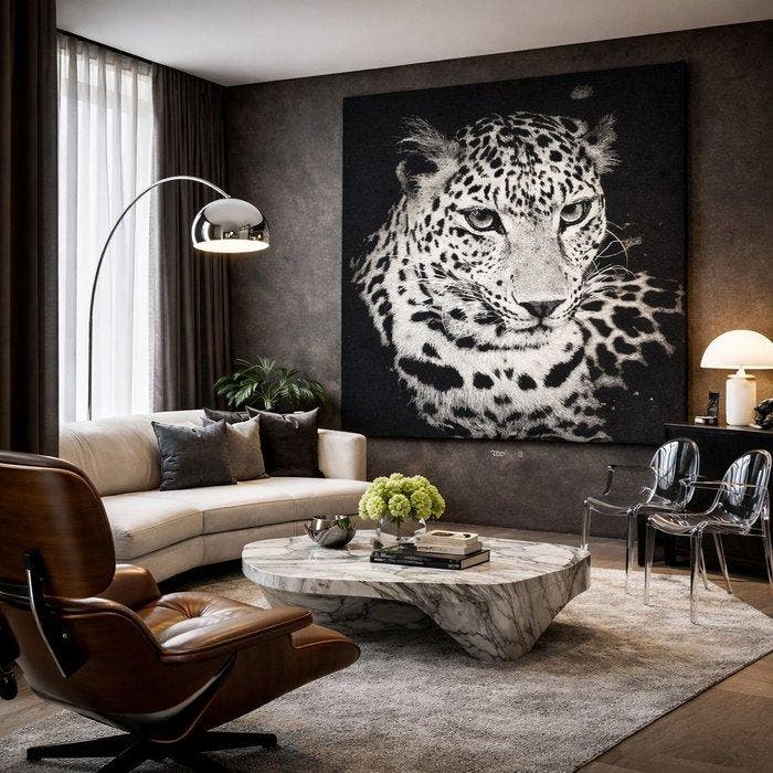 Wandtapijt in Gobelin-weefsel exclusief met Predator Noir, Antiek en Kunst, Antiek | Tapijten, Tafelkleden en Textiel