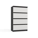 Ladekast M 4 lades antraciet wit 70 cm breed Antraciet wit, Huis en Inrichting, Kasten | Ladekasten, 3 of 4 laden, Verzenden, Nieuw