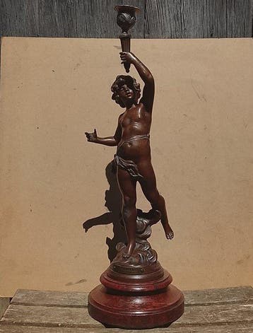 Auguste Moreau (1834-1917) - sculptuur, Le Printemps - 47 cm, Antiek en Kunst