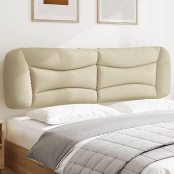vidaXL Hoofdbordkussen Hvar 180 cm stof crèmekleurig, Verzenden