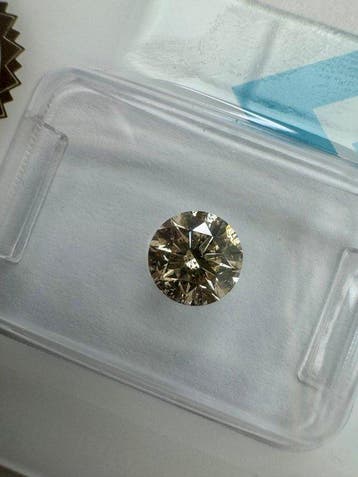 1 pcs Diamant (Couleur naturelle) - 0.85 ct - Rond - Fancy, Nieuw