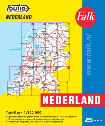 Falk autokaart Nederland Routiq / Routiq patent wegenkaarten, Verzenden, Falk Route.Nl