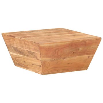 vidaXL Salontafel V-vormig 66x66x30 cm massief acaciahout, Huis en Inrichting, Verzenden, Nieuw