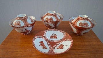 Kom (4) - Eierschaal porselein - Hirado-porselein