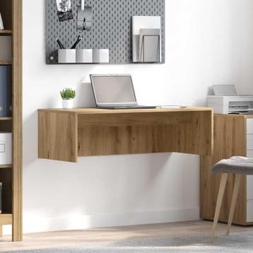 vidaXL Aan de muur bevestigd bureau Artisan Eiken Bewerkt, Verzenden, Nieuw