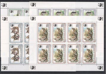 Burundi 1992 - Burundi 1992 wwf dieren postfris., Gestempeld