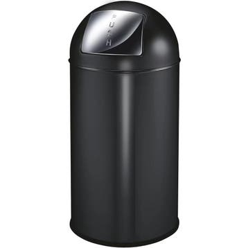 Afvalbak | Zwart | 40L | Duwdeksel | Ø350x740(h)mm EKO, Verzenden