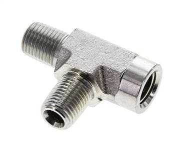 Raccord en T 1/4 NPT Femelle x Mâle Acier 275bar, Verzenden, Nieuw