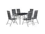 Veiling - Aluminium tuinset - Milano - 7-delig - Zilver / gr, Gebruikt