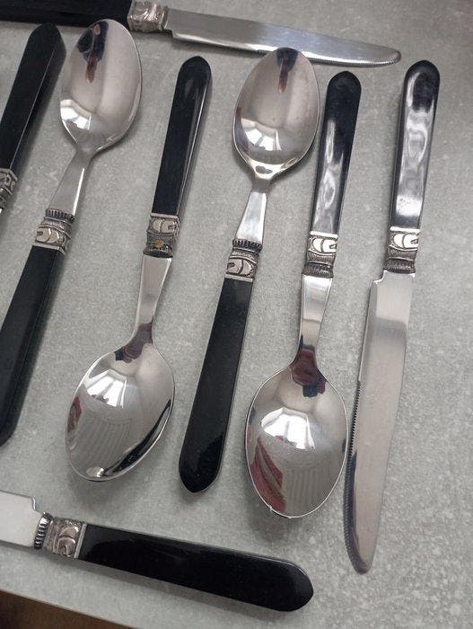 Sabatier Cannes - Bestekset (10) - Staal, Plastic - Mooie, Antiek en Kunst, Antiek | Keukengerei