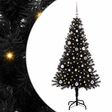 vidaXL Kerstboom Zwart 150 cm PVC, Verzenden