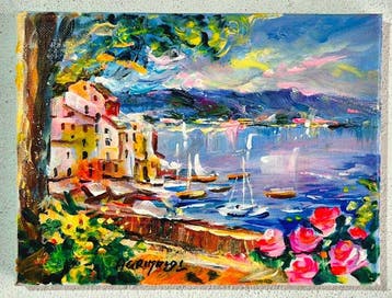 Alfredo Grimaldi (1950) - La Baia delle rose, Antiek en Kunst