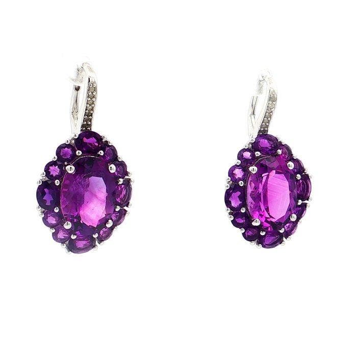 Zonder minimumprijs - Oorbellen Zilver - 14.92ct. tw., Bijoux, Sacs & Beauté, Boucles d'oreilles