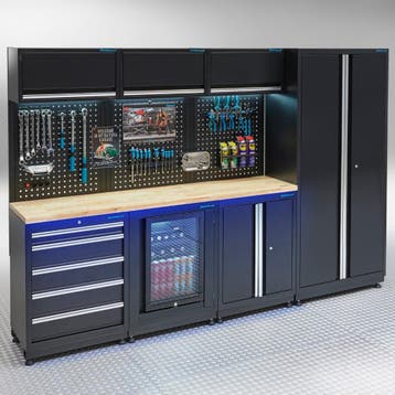 Datona Werkplaatsinrichting PREMIUM eiken werkblad met, Doe-het-zelf en Bouw, Werkbanken, Ophalen of Verzenden, Nieuw