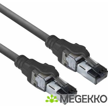 ACT Zwarte 1 meter S/FTP CAT6A IDC 4PPoE / PoE++ 100W LSZH, Informatique & Logiciels, Pc & Câble réseau, Verzenden