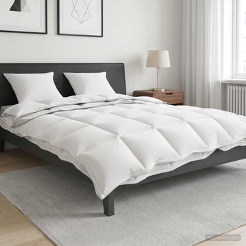 vidaXL Volledig Jaar Dekbed Wit 240 x 220 cm Bamboevezel, Verzenden, Nieuw