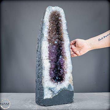 Natuurlijke amethistdruse uit Uruguay 21 kg - Kunstwerk van