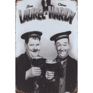 Wandbord -  Stan Laurel And Oliver Hardy, Nieuw