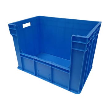 Magazijnbak 600x400x415 mm euronorm blauw pp gebruikt, Zakelijke goederen, Ophalen of Verzenden
