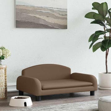 vidaXL Hondenmand 70x45x30 cm stof bruin, Verzenden