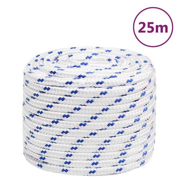 vidaXL Boot touw 16 mm 25 m polypropyleen wit, Verzenden