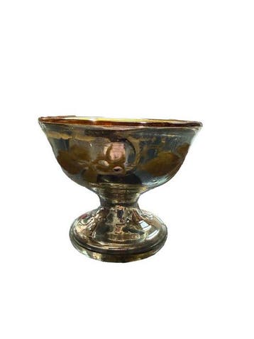 Biedermeier - Kom - Geblazen glas - Handgeschilderde, Antiek en Kunst