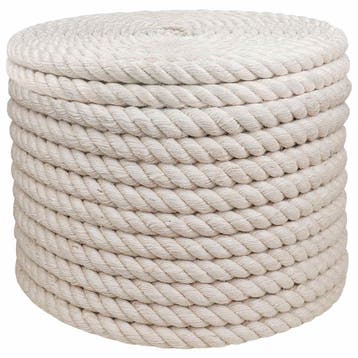 vidaXL Jute Touw 20 mm Wit 100% Tossa jute, Verzenden