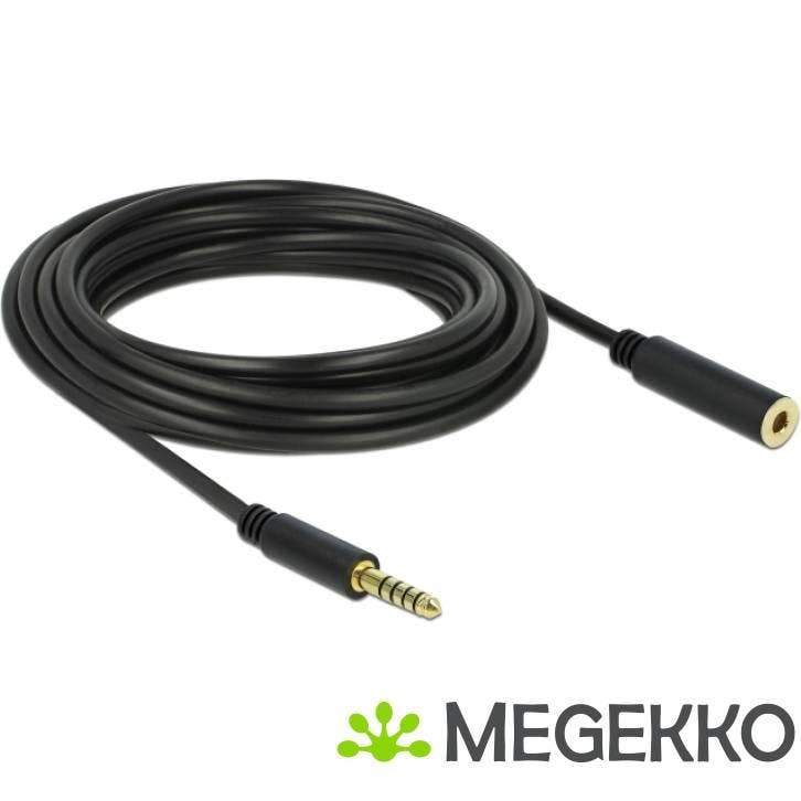 DeLOCK 85799 audio kabel 5 m 4.4mm Zwart, Computers en Software, Overige Computers en Software, Nieuw, Verzenden