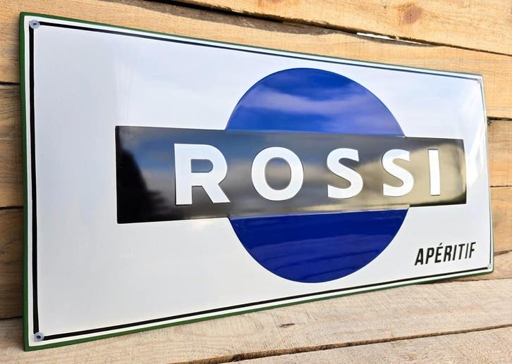 Emaille reclamebord Rossi Aperitif, Collections, Marques & Objets publicitaires, Envoi