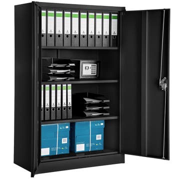 Archiefkast met 4 planken 140x90x40cm - zwart, Huis en Inrichting, Verzenden, Nieuw