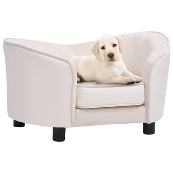 vidaXL Hondenbank 69x49x40 cm pluche en kunstleer, Verzenden