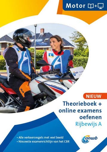 Theorieboek + onl. examens oefenen rijbewijs A mot ANWB, Boeken, Verzenden, Gelezen, ANWB