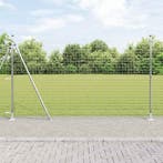 vidaXL Hekpaal. 13 pcs Zilver Staal, Verzenden