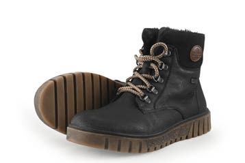 Rieker Veterboots in maat 38 Zwart, Kleding | Dames, Schoenen, Verzenden, Zwart, Overige typen, Gedragen