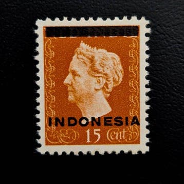Indonésie 1948/1949 - Série Wilhelmina imprimée INDONÉSIE, Gestempeld