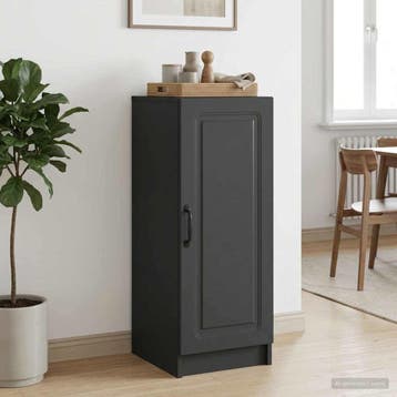 vidaXL Dressoir Zwart 33 x 34,5 x 87 cm Bewerkt hout, Verzenden, Nieuw
