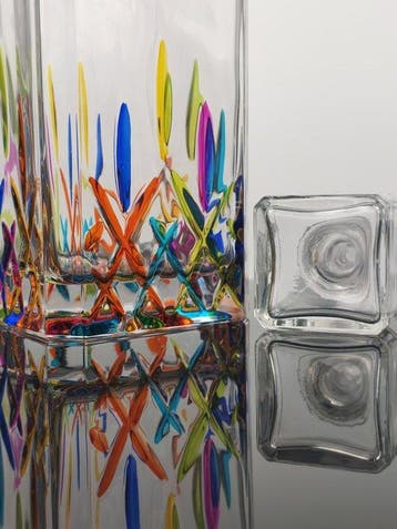 SECOLOVENTESIMO - Fles - Kristal, Emaille - Arlequin zonder