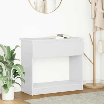 vidaXL Wandtafel met lades 85,5x38,5x74,5 cm wit, Huis en Inrichting, Verzenden, Nieuw