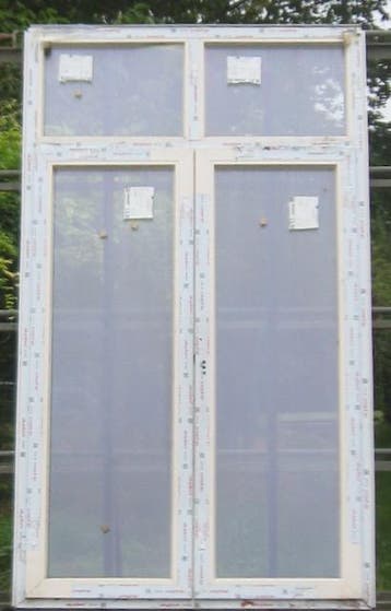 pvc terrasraam , raam , chassis 134 x 235 creme / wit, 75 tot 150 cm, Kunststof, Deurkozijn, Nieuw