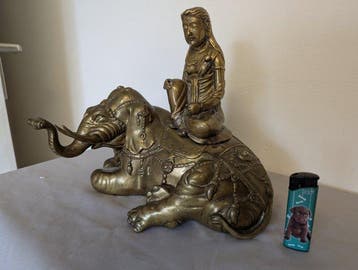 Wierookbrander - Brons - Olifant en Boeddha