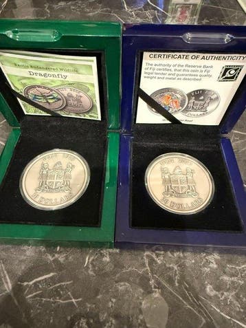 Fiji. 10, 20 Dollars 2013/2018, 2 x 2 Oz (Zonder