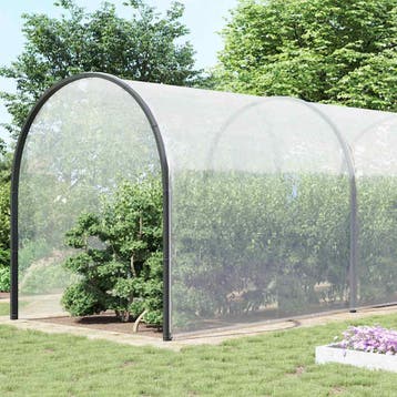 vidaXL Doorzichtig zeildoek met zeilringen 10x12 m, Verzenden, Nieuw