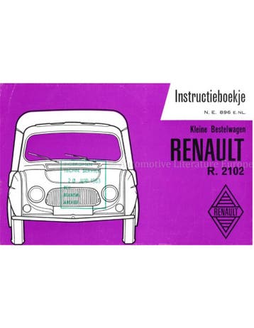 1962 RENAULT FOURGONNETTE (R.2102) INSTRUCTIEBOEKJE