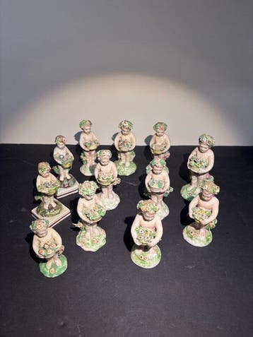 Figurine - Bloemenbeeldjes 18e eeuw (12) - Porcelaine