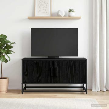 vidaXL TV Kast 80 x 34,5 x 40 cm Zwart eiken Bewerkt hout, Verzenden, Nieuw