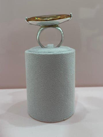Zonder minimumprijs - Ring Zilver Citrien - Zilveren ring, Handtassen en Accessoires, Ringen, Nieuw