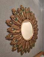 Miroir mural - Verre, paon