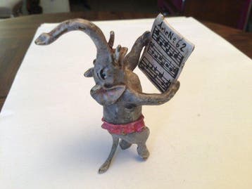 sculptuur, La chanteuse - 8 cm - Koud geverfd brons, Antiek en Kunst